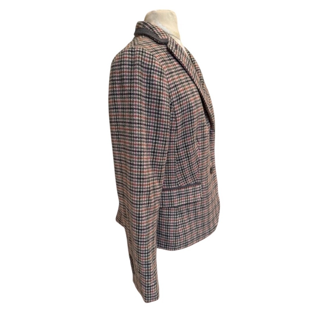 Talbots Wool Houndstooth Blazer Owl Lining Business Career Women’s Size 10P NWT - Picture 3 of 13